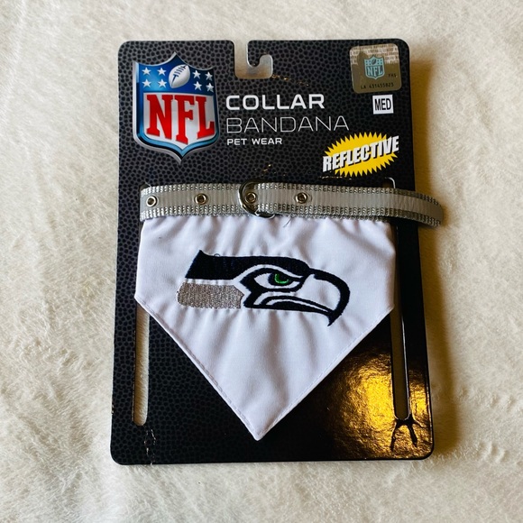 HP 🎉 NWT Seahawks Game Day Collar and ID Tags - Picture 3 of 4